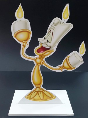 Фигура за детски рожден ден на тема "Красавицата и Звяра" - свещник