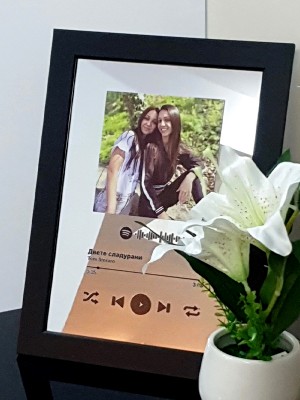 Музикална корица от огледален акрил и рамка