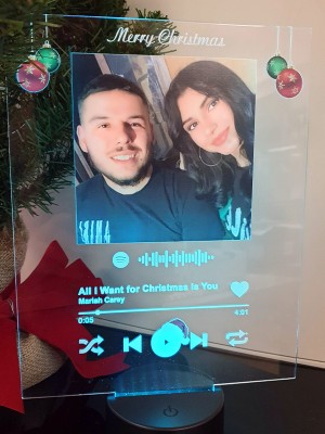Музикална корица "Spotify" с LED поставка - "Merry Christmas"