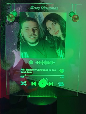 Музикална корица "Spotify" с LED поставка - "Merry Christmas"