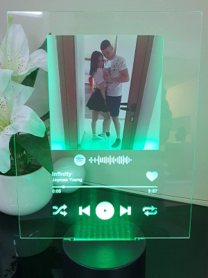 Музикална корица "Spotify" с LED поставка