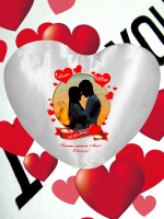 Декоративна възглавница с имена и снимка