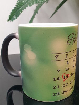 ЧАША  КАЛЕНДАР С ЛЮБИМА ДАТА, МЕСЕЦ, ГОДИН