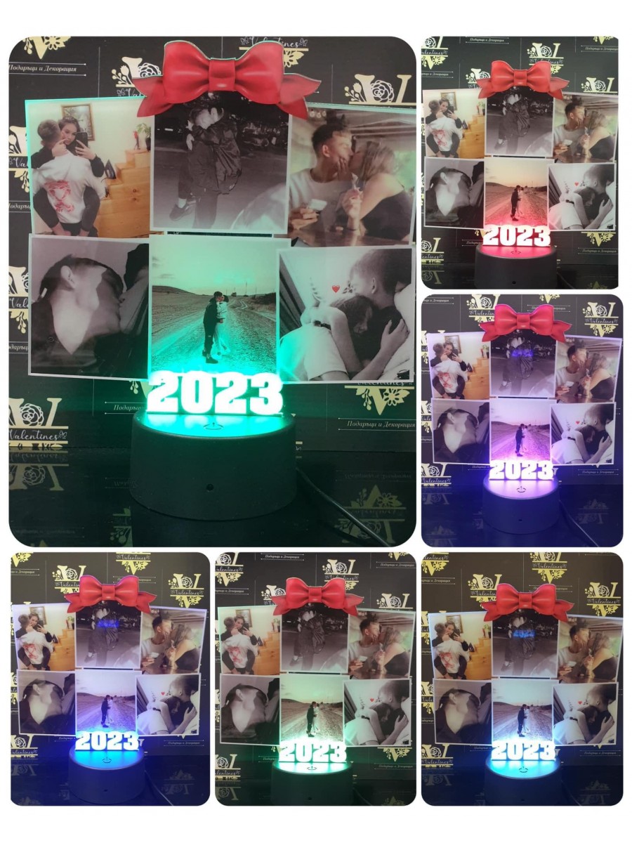 Коледен подарък с Led поставка/лампа