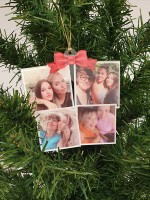 Персонализирана коледна играчка Подарък със снимки