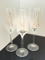 Чаша за шампанско с персонализирано име или надпис