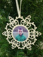 Персонализирана Коледна снежинка за елха със снимка