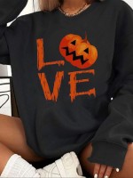 Дамска ватирана блуза за Хелоуин LOVE