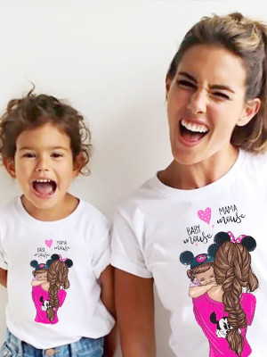 Комплект тениски за майка и дъщеря " Mama mouse, baby mouse"