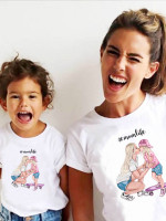 Комплект тениски за мама и дъщеря "#Mom life"